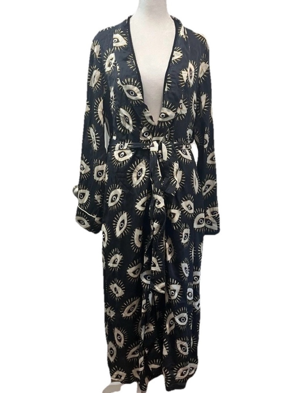 Kyle x Shahida Evil Eye Long Silk Robe